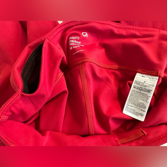 GAPFit Blackout Technology Leggings Pa Ts Colorblock Red Pink Purple Compression - Picture 10 of 11